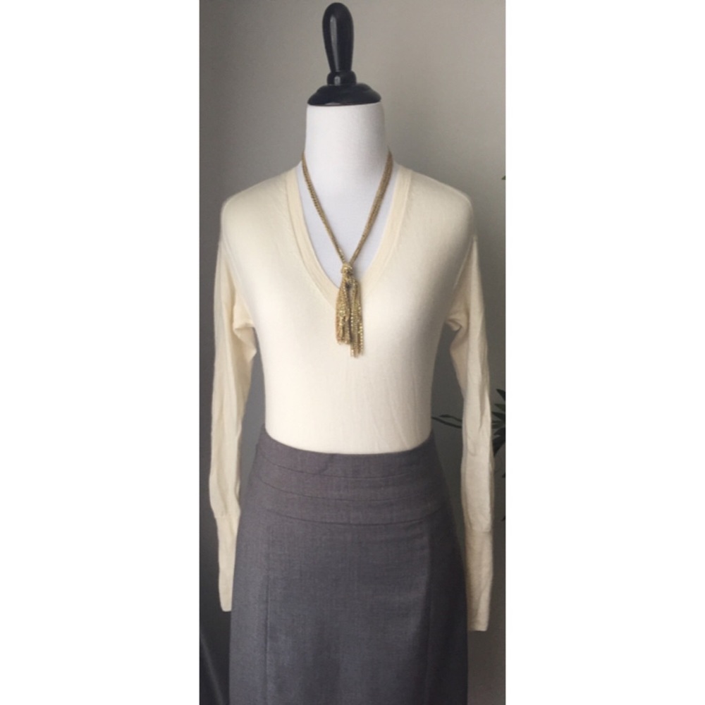 J Crew Featherweight Cashmere V-Neck NWOT